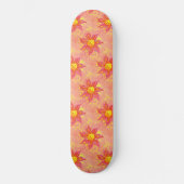 Girly Pink Floral Persoonlijk Skateboard (Voorkant)