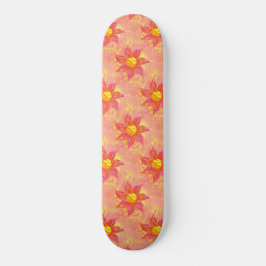 Girly Pink Floral Persoonlijk Skateboard