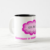 Girly Pink Flower Eye Tech Mok (Voorkant links)