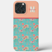Girly Pink Flowers Inspirivity Aangepaste iPhone C Case-Mate iPhone Case (Achterkant)