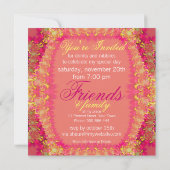 Girly Pink Frills Specialicious Party Invitation Kaart (Achterkant)
