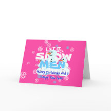 Girly Pink Funny Laat Het Sneeuw Mannen Sneeuwmann