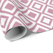 Girly Pink Geometric Diamonds Cadeaupapier (Rol Hoek)