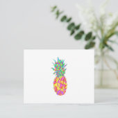 Girly Pink Geometric Triangles Pineapple Briefkaart (Staand voorkant)