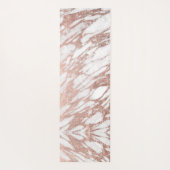 Girly Pink Geometric Triangles Pineapple Gold Yoga Yogamat (Achterkant)