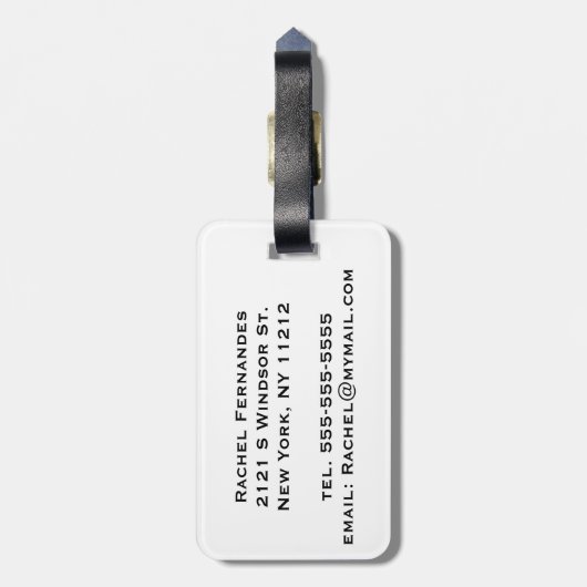 Girly Pink Geometric Triangles Pineapple Monogram Bagagelabel (Achterkant verticaal)