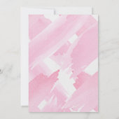 Girly Pink Giant Waterverf Brushstrokes Sweet 16 Kaart (Achterkant)