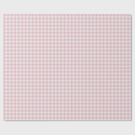 Girly Pink Gingham Cadeaupapier (Vlak)