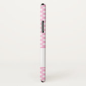Girly Pink Gingham Pattern Name and Initiaal Case-Mate iPhone Case (Achterkant / rechts)