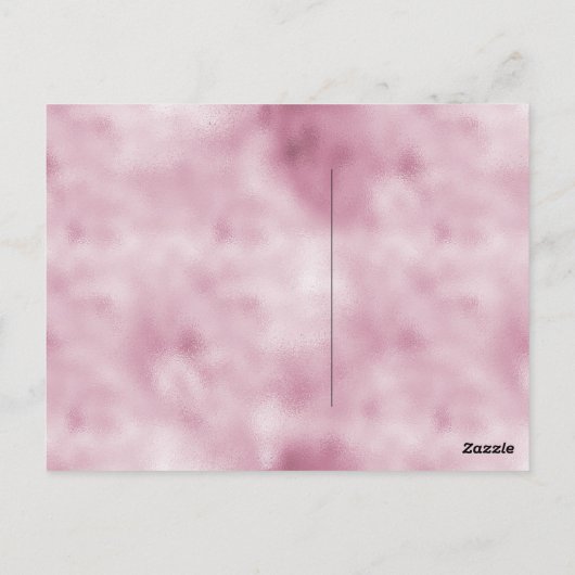 Girly Pink Glam Glitter Briefkaart (Achterkant)