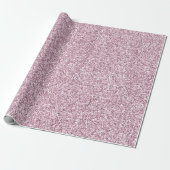 Girly Pink Glam Glitter sparkle Cadeaupapier (Uitgerold)