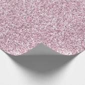 Girly Pink Glam Glitter sparkle Cadeaupapier (Hoek)