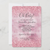 Girly Pink Glam Glitter sparkle Kaart (Voorkant)