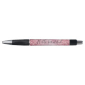 Girly Pink Glam Glitter sparkle Pen (Voorkant)