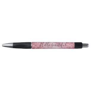 Girly Pink Glam Glitter sparkle Pen