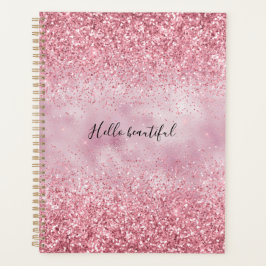 Girly Pink Glam Glitter sparkle Planner