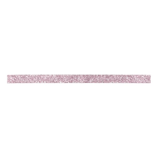 Girly Pink Glam Glitter sparkle Satijnen Lint (Voorkant)