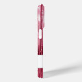 Girly Pink Glam Glitzy Tinsel Stripes Case-Mate iPhone Case (Achterkant / Rechts)