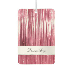 Girly Pink Glam Glitzy Tinsel Stripes Luchtverfrisser