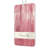 Girly Pink Glam Glitzy Tinsel Stripes Luchtverfrisser (Links)