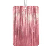 Girly Pink Glam Glitzy Tinsel Stripes Luchtverfrisser (Achterkant)