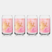 Girly Pink Glam Gold Blikvorm Glas (Links)
