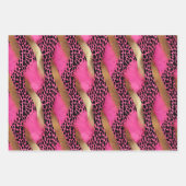 Girly Pink Glam Gold Leopard Animal Print Inpakpapier Vel (Voorkant)