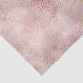 Girly Pink Glam Gold Leopard Print Tissuepapier (Detail)