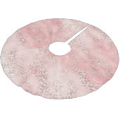 Girly Pink Glam Gold Leopard Print Waterverf Kerstboom Rok (Gekanteld)
