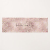 Girly Pink Glam Gold Leopard Print Yogamat (Voorkant (horizontaal))