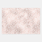 Girly Pink Glam Gold Luipaard Print Inpakpapier Vel (Voorkant 2)
