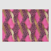 Girly Pink Glam Gold Luipaard Print Tissuepapier (Voorkant)