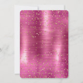 Girly Pink Glam Gold Sparkle Confetti Baby shower Kaart (Achterkant)