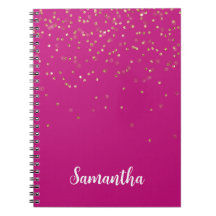 Girly Pink Glam Gold Sparkle Confetti gepersonalis
