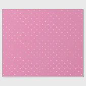 Girly Pink Glam Gold Stippen Cadeaupapier (Vlak)