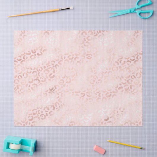 Girly Pink Glam Leopard Animal Birthday Tissuepapier (Craft)