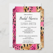 Girly Pink Glam Leopard Print Kaart (Voorkant)