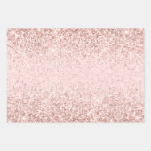 Girly Pink Glam Leopard Print Ombre Glitter Inpakpapier Vel (Voorkant 3)