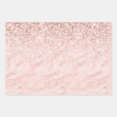 Girly Pink Glam Leopard Print Ombre Glitter Inpakpapier Vel (Voorkant)