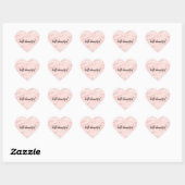 Girly Pink Glam Leopard Print Ombre Hart Sticker (Vel)