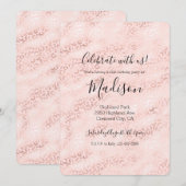 Girly Pink Glam Leopard Print Ombre Kaart (Voorkant / Achterkant)