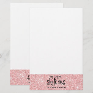 Girly Pink Glitter Artist Briefpapier