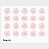 Girly Pink Glitter Balloons 16th Birthday Ronde Sticker (Vel)