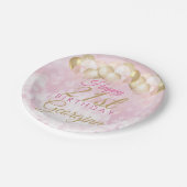Girly Pink Glitter Balloons 21e verjaardag Papieren Bordje (Gekanteld)