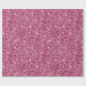 Girly Pink Glitter Cadeaupapier (Vlak)