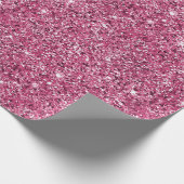 Girly Pink Glitter Cadeaupapier (Hoek)