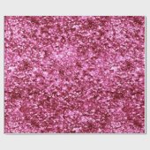 Girly Pink Glitter Cadeaupapier (Vlak)