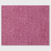 Girly Pink Glitter Cadeaupapier (Vlak)