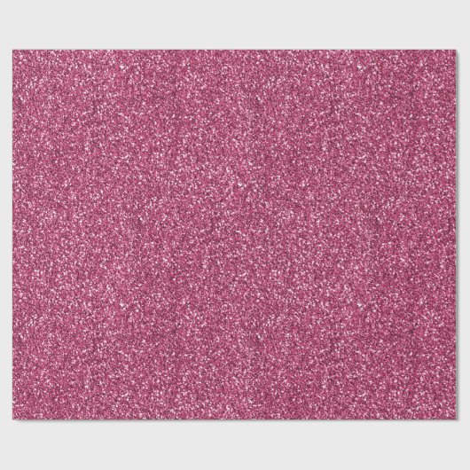 Girly Pink Glitter Cadeaupapier (Vlak)