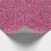 Girly Pink Glitter Cadeaupapier (Hoek)